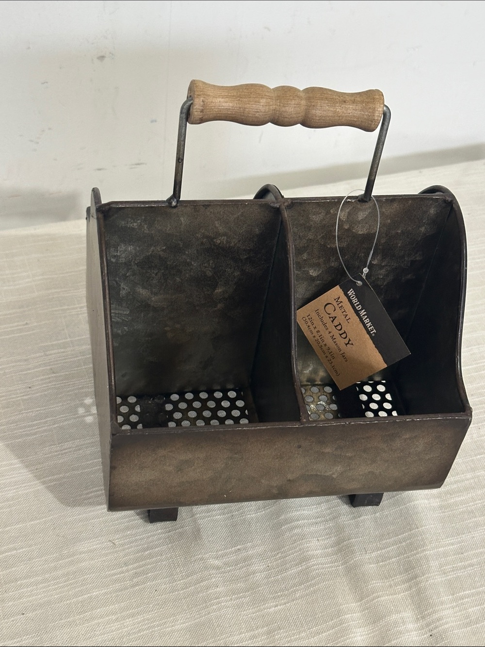 🥕 NWT World Market Metal Caddy